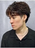 大分ニュアンスパーマセンターパートフェザーパーマ毛流れパーマ