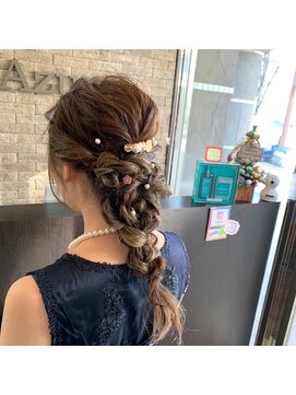 ヘアーデザイン アズール(Hair Design Azur) 【Azur】結婚式set“人気のラプンツェルstyle”