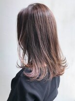 アイティー バイ アルバム 浦和店(IT by ALBUM)&nbsp;インナーパープル ミディアムレイヤー_オリーブカラー_ba246222