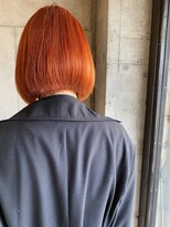 ヘアーアンドメイク ファット(Hair&Make PHAT) ナチュラルボブアプリコットオレンジカラー10代20代