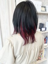 キャアリー(Caary)&nbsp;福山市美容室Caary 個性派！☆特殊ピンクインナーカラー