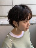 短すぎないショートとパーマ
