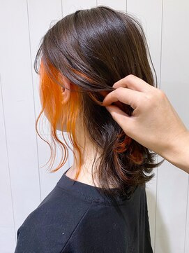 アイティーバイアルバム 下北沢店(IT by ALBUM) インナーオレンジ_ショコラベージュボブルフ_ba342011