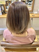 ヴァンクシー バイ ルナ(VANKCY by Luna) グレージュカラー ボブルフ 黒髪 ココアベージュ ロングヘア