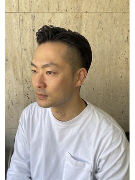 理容 鮎川 ツーブロック