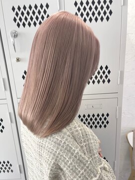 サンク 原宿 表参道(cinq) ミルクティーベージュダブルカラーインナーカラーケアブリーチ