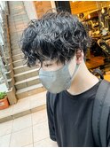 ツイストスパイラルパーマ波巻きスパイラルパーマツーブロック