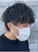 ツイストスパイラルパーママッシュメンズパーマ波巻きパーマ