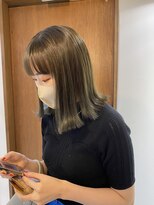 ハグ 横浜(HUG)&nbsp;カーキアッシュ 美髪BOB
