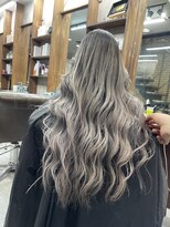 ラフ(LAFF) #バレイヤージュ#グレージュカラー#ボブウルフ#ココアベージュ