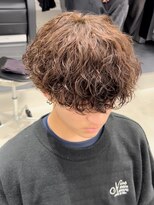 ツイストスパイラル波巻きスパイラルパーママッシュメンズヘア