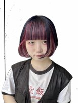 マエストロ(Maestro)&nbsp;王道ボブとピンクとネイビーのインナーカラー☆☆☆