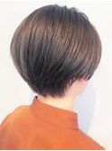 大人美人イメチェン大人丸みボブこなれヘアチェリーブラウン