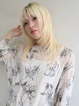 ブゾン(buZon) 【buZonブゾン】ホワイトブロンド×ロングレイヤー