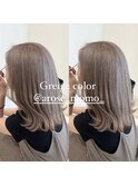 セクションカラーレイヤーホワイトブロンドハイトーングレージュ