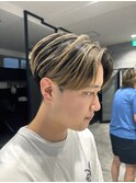 センターパート バレイヤージュ