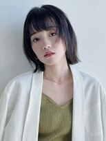 トリッカ シブヤ(TRICCA SHIBUYA)&nbsp;ミディアムボブ/ 顔まわりレイヤー/ 艶カラー髪質改善