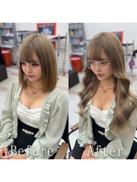 あるじゃんすー 新宿店 ミルクティーベージュ#シールエクステ#イメチェン#韓国#新宿