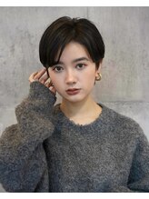 黒髪ハンサムショートクールショートメンズライクブルーブラック