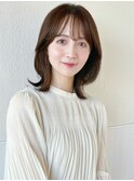 30代前下がりレイヤーボブで絶壁解消小頭効果のひし形シルエット