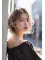 ラナ 新宿(lana)&nbsp;切りっぱなしボブ/顔まわり/レイヤーカット/【lana hair 新宿】