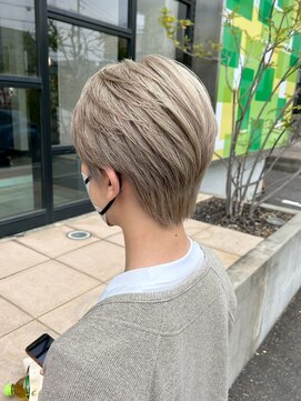 ヘアーアンドエステ ハラダ 滝ノ水店(Hair&Esthe Harada) メンズ/ブリーチカラー/ホワイトアッシュ/メンズショート