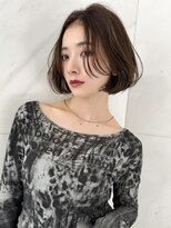 サイン 渋谷(SIGN)&nbsp;韓国ボブハッシュカットレイヤーカットグレージュブリーチ無し