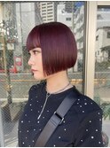 【ADORE横浜】ミニボブ×ワインレッド