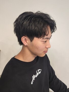 ニアウ 伊勢崎連取店(Niau) センターパートショートウルフニュアンスパーマ