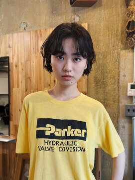 ヒュージ 表参道(huge) ショートボブ/ミニボブ/ニュアンスパーマ/顔周りカット/20代30代
