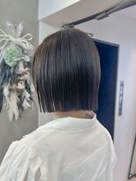 ロンドシエル 横浜(Lond ciel)&nbsp;イメチェン外ハネボブ美髪ワイドバングミディアムレイヤーカット