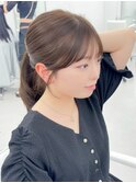 自然に流れる顔まわり
