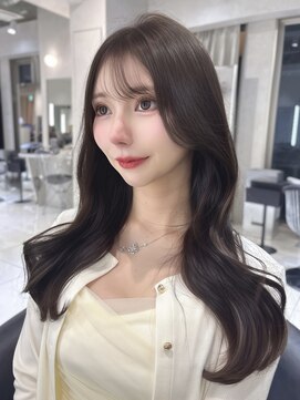 ユーフォリア 池袋東口駅前店(Euphoria) 池袋 韓国ヘア オリーブベージュ レイヤーカット ワンホンヘア