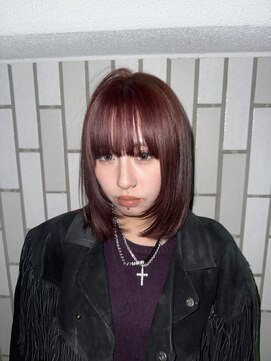 ギークス(GEEKS) 【GEEKS渋谷】ミディアムレイヤー/ボルドーレッド/暖色カラー