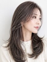 ムーン 仙台一番町店(OON)&nbsp;白髪ぼかしハイライト/40代50代/オリーブグレージュ/髪質改善