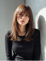 ロッソ 大橋店(Rosso) 軽い前髪のブラウンセミロング【大橋】