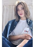 mowenイルミナxデザインカラーxローライトxスリークボブ