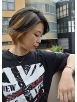 ケプカ(KEPKA)&nbsp;ショートボブ インナーカラー ハイトーン  ケアブリーチ