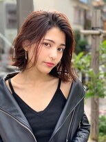 オースティン 調布アミックス(AUSTIN)&nbsp;大人かわいい前髪セシルカットココアブラウンフリンジウェーブ