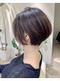 【 I. 】30代からの襟足すっきり前下がりショートボブ 川口