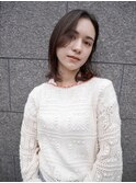 ナチュラルミディアムスタイル【有海一生】/髪質改善 /前髪
