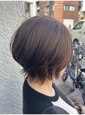 大人可愛い30代40代50代小顔♪マッシュショートボブウルフカット