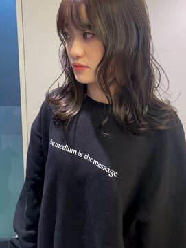 ハル 南平岸(HARU) 透明感アッシュカラー♪/ハイライト/セミロング