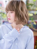 カバーヘア ブリス 北浦和(COVER HAIR bliss) くすみベージュぱっつん韓国風ボブパーマh3北浦和10代20代30代