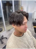 波巻きツイストスパイラルパーマ/フェザーパーマ/眉毛/メンズ