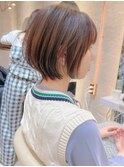 □イメチェン外ハネボブ美髪ワイドバングレイヤーショート錦糸町
