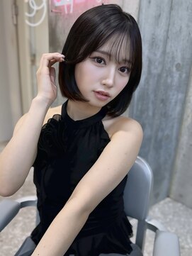 シーシンジュク 新宿南口(Sea shinjuku) 外はねボブ×美髪[韓国/美髪/グレージュ]