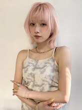 ランテルディ 渋谷(LANTERDIT) 外ハネボブ ハイトーン 10代20代 ホワイトベージュカラー 透明感