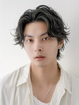 ヘアー アイス 御器所本店(HAIR ICI)&nbsp;メンズシャドウパーマ　無造作パーマ　夏パーマ　アップバング