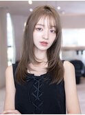 レイヤーカット/顔まわり/韓国ヘア/小顔/20代30代大人かわいい